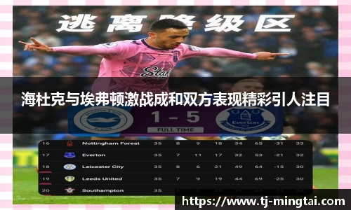 海杜克与埃弗顿激战成和双方表现精彩引人注目